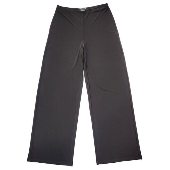 Sympli Wide Leg Palazzo Pant Womens 8 Brown Slinky Pull On Travel Comfort - Picture 4 of 10